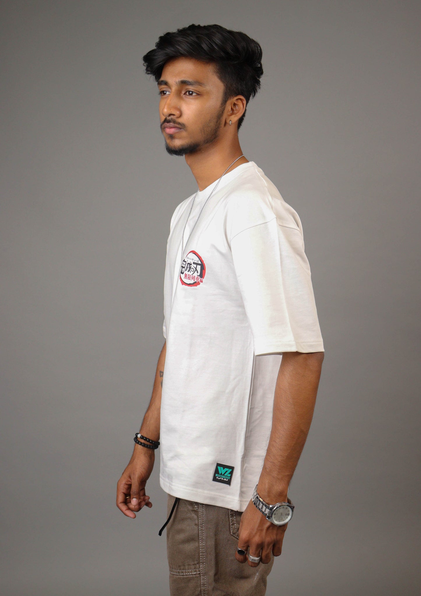 Rengoku Oversized White T shirt