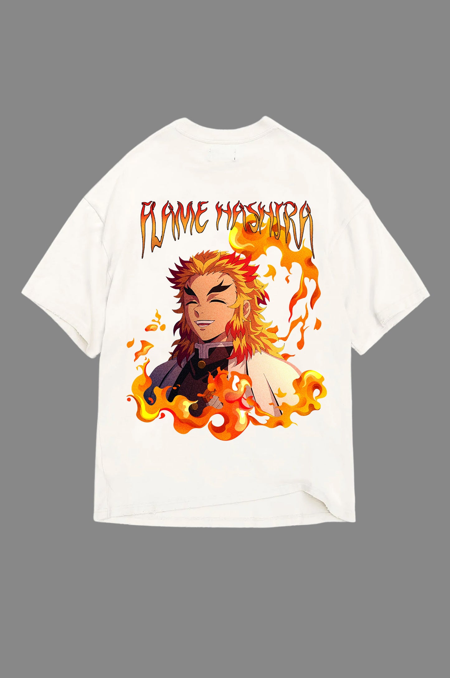 Rengoku Oversized White T shirt