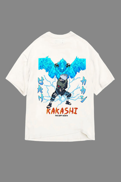 Naruto Kakashi Oversized White T shirt