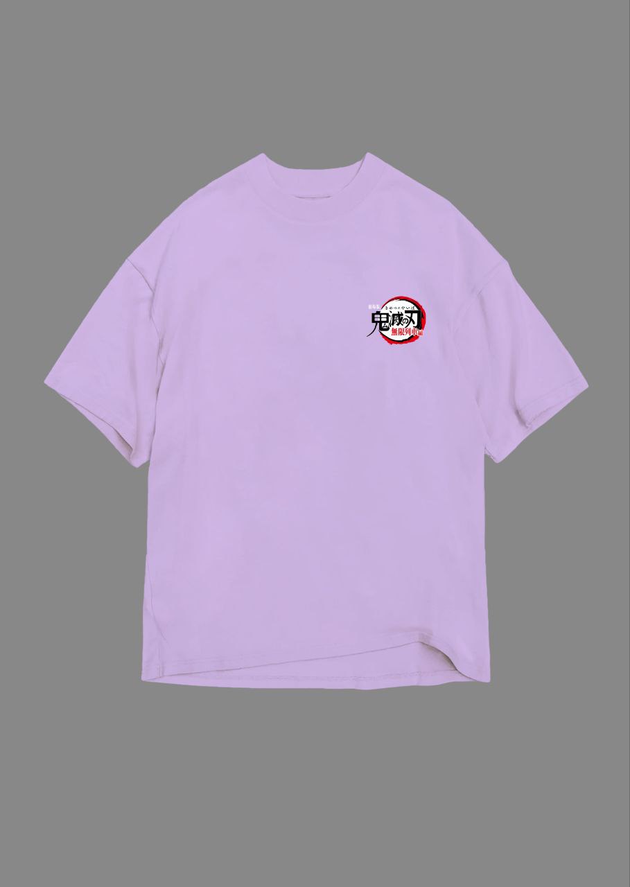 Rengoku Oversized Lavendar T shirt